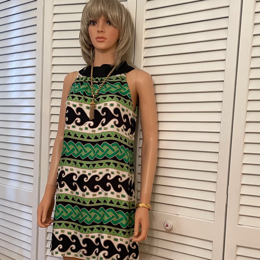 MILLY silk dress with mod print . Size 2
